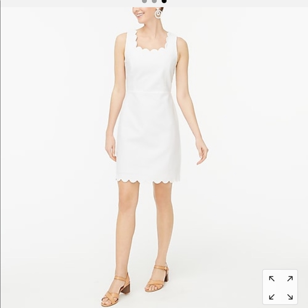 ⭐️J Crew White Scalloped Dress⭐️